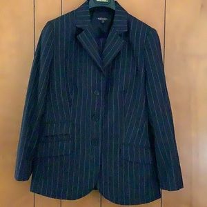 Brooks Brothers navy blue stripe pant suit size 10